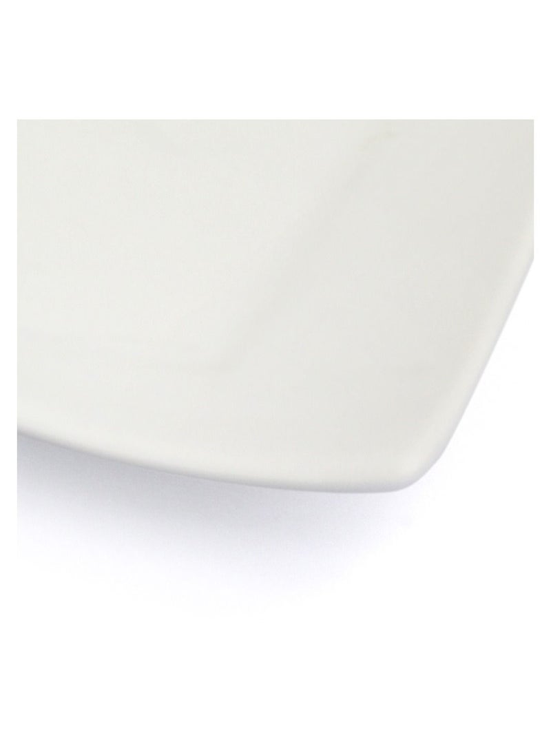 Home Smart Home Smart Dinner Plates Set of 6 Pcs Procelain Square Wave Dinner Plates Hand Wash and Microwave Safe  - Image 4