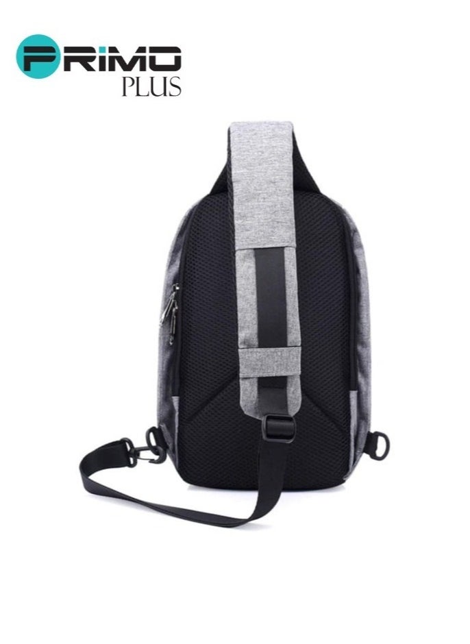 PRIMO PLUS High Quality Antitheft Men's Chest Bag USB Cross Body Bag  - Image 4