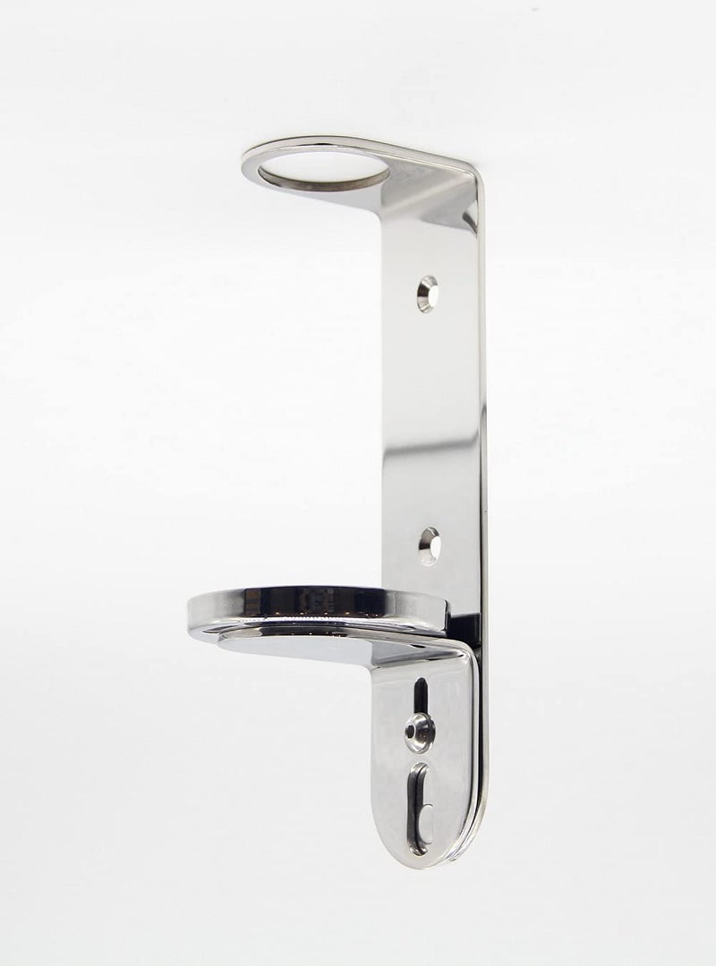 WALL MOUNT 500ML SINGLE DISPENSER CHROME BOTTLE HOLDER Ideal for Baylis  Harding Bottles