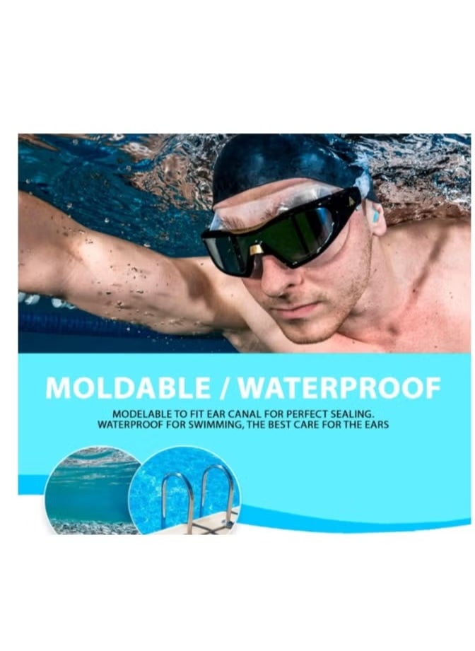 Generic - 3 Pairs Gel Ear Plugs Reusable Silicone Earplugs Waterproof Moldable Swimming Earplugs Noise Cancelling Ear Plugs for Adults Ear Plugs for Swimming Sleeping Snoring Studying - Image 1