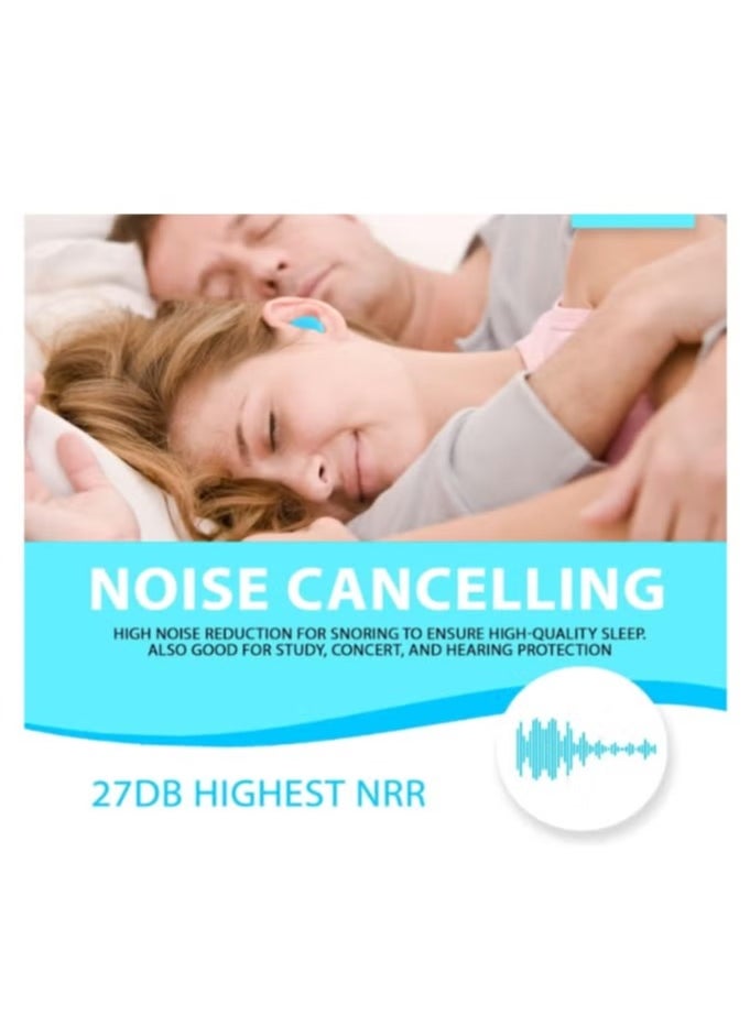 Generic - 3 Pairs Gel Ear Plugs Reusable Silicone Earplugs Waterproof Moldable Swimming Earplugs Noise Cancelling Ear Plugs for Adults Ear Plugs for Swimming Sleeping Snoring Studying - Image 1