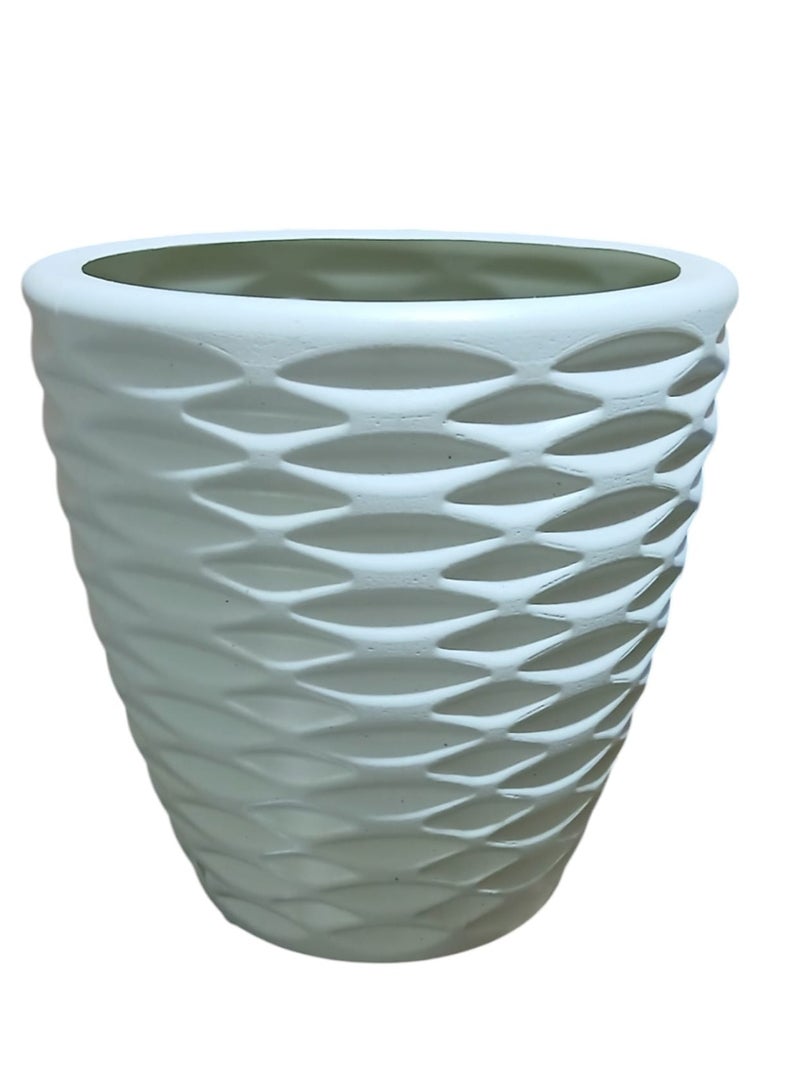Planter - Chalet Diamond 30 cm - Polypropylene material (white) - Image 1