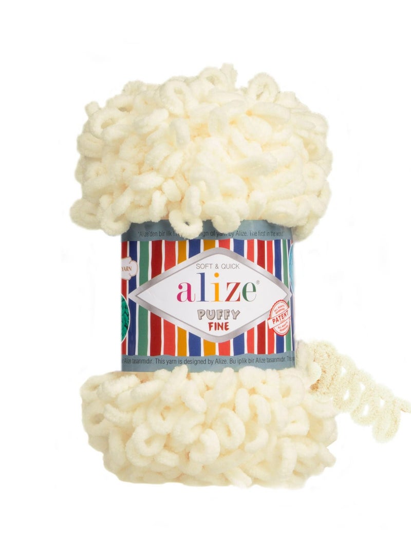 ALIZE Alize Puffy Fine Yarn Beige Color 62 