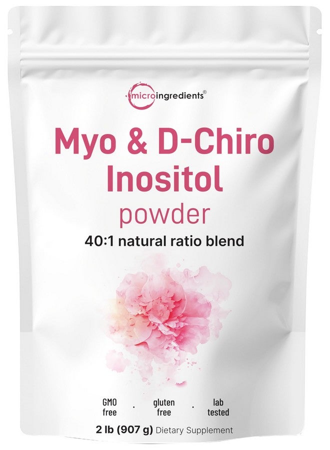 Micro Ingredients Myo-Inositol & D-Chiro Inositol Powder, 2lbs | Inositol Supplement for Women | 40:1 Ideal Ratio | Hormonal Balance & Ovarian Support | Non-GMO | Vegan | Filler-Free | 442 Servings - Image 1