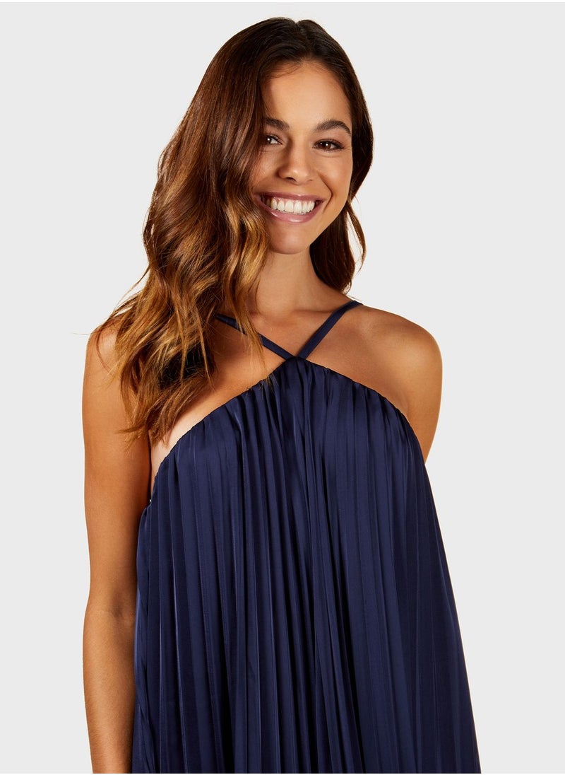 Little Mistress - Pleated Midi Dress - Image 1