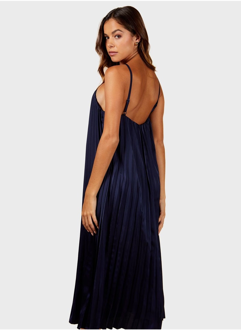 Little Mistress - Pleated Midi Dress - Image 1