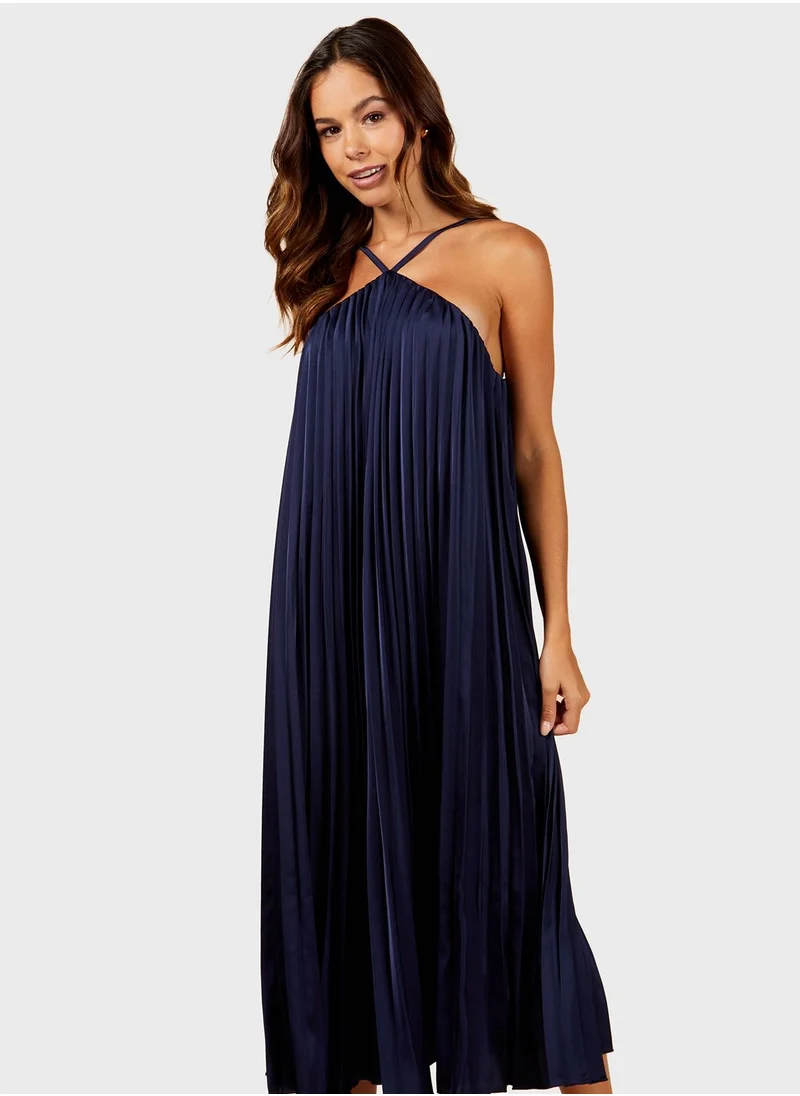 Little Mistress Pleated Midi Dress