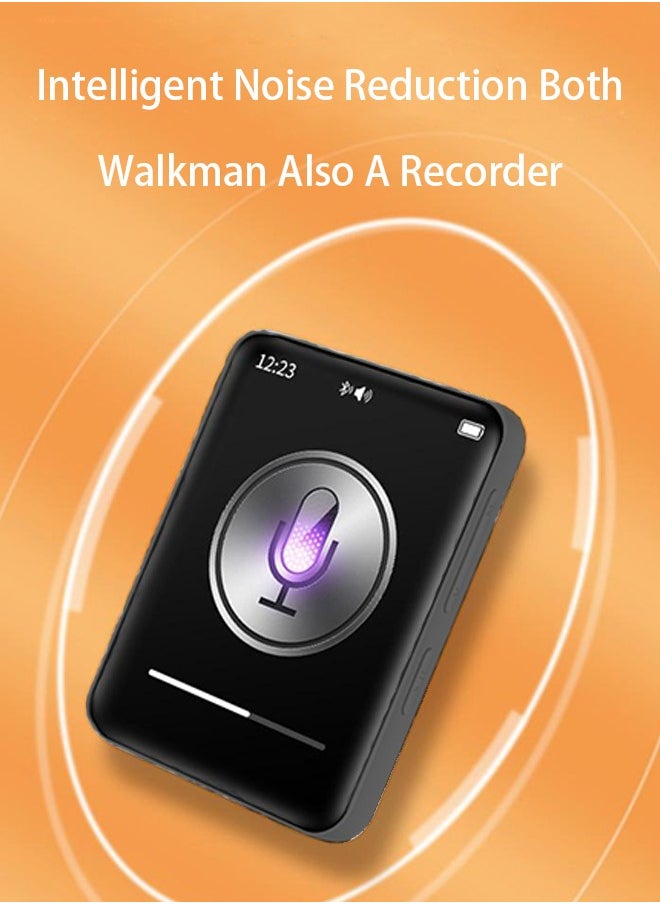 Bonic - Portable MP3 Player - Student Edition Bluetooth MP4 Music Player Speaker Standard without Touch-screen, Black - Image 1