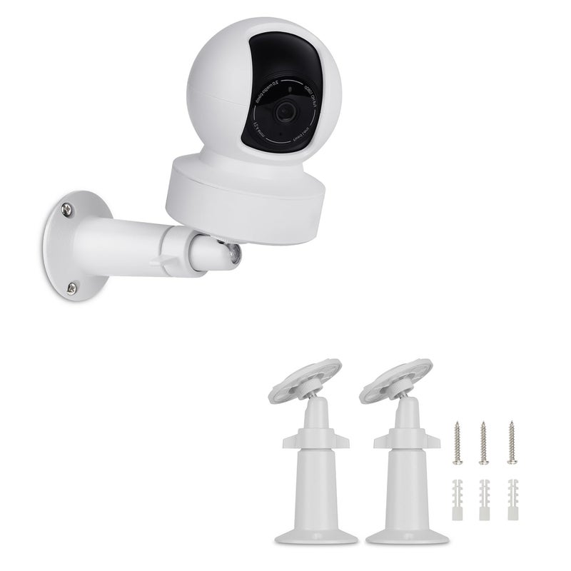 UYODM 2Pack Wall Mount Bracket Compatible with Kasa Indoor Pan/Tilt Smart Security Camera/TP-Link Tapo C200, 360 Degree Adjustable Security Mount Holder (Camera Not Included) - Image 1