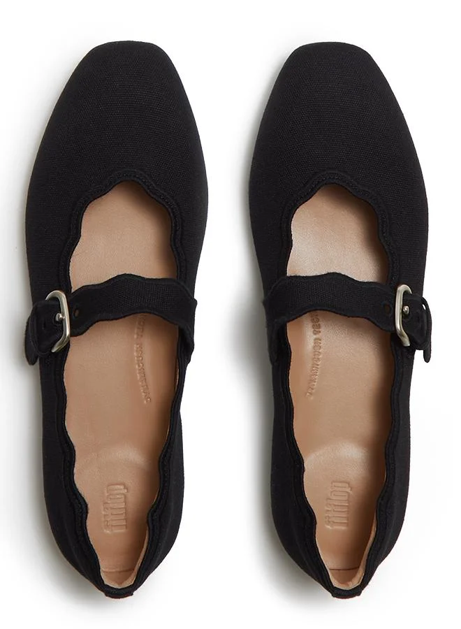 فيت فلوب DELICATO  WAVE-EDGE CANVAS MARY JANES