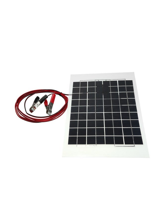 Solar Panel With Alligator Clip Wire Black/White/Red  - Image 1