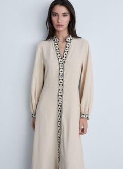 MANGO Casual Openwork Cotton Dress  - Image 1