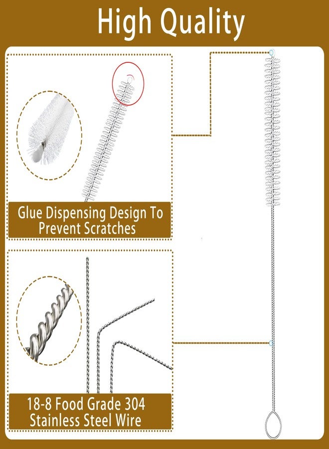 CIDYAUST Straw Brush Cleaner with 304 Stainless Steel Handle,Straw Cleaner Brush Extra Long 12 Inch,Extra Wide 12mm Straw Cleaning Brush for Baby Bottles,Sippy Cups and Stanley Cups(6-Pack). - Image 3