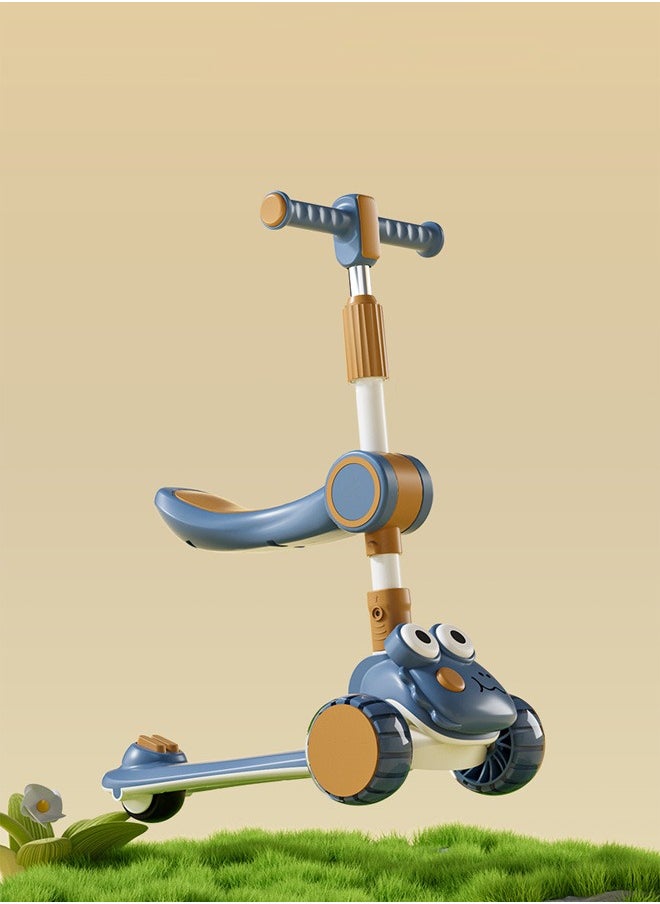 Soft Touch - 3 In 1 Foldable Baby Scooter Children's Scooter 3 Wheel Scooter for Kids with Music and Lights - Image 1