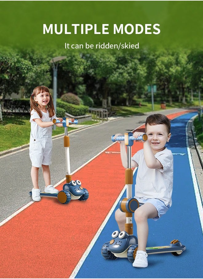 Soft Touch - 3 In 1 Foldable Baby Scooter Children's Scooter 3 Wheel Scooter for Kids with Music and Lights - Image 1