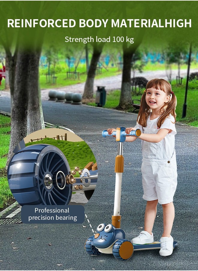 Soft Touch - 3 In 1 Foldable Baby Scooter Children's Scooter 3 Wheel Scooter for Kids with Music and Lights - Image 1