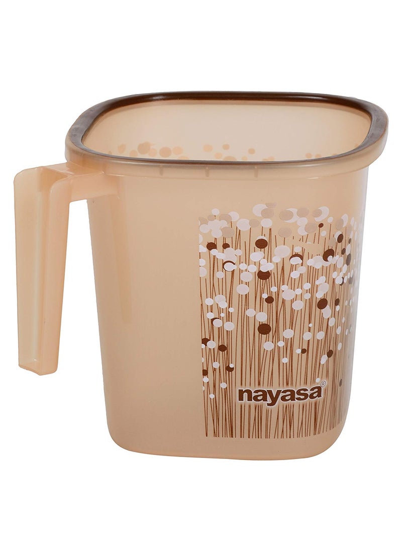 NAYASA Nayasa Plastic Square DLX Bathroom Set - 6 Pcs Set -Big - Brown  - Image 4