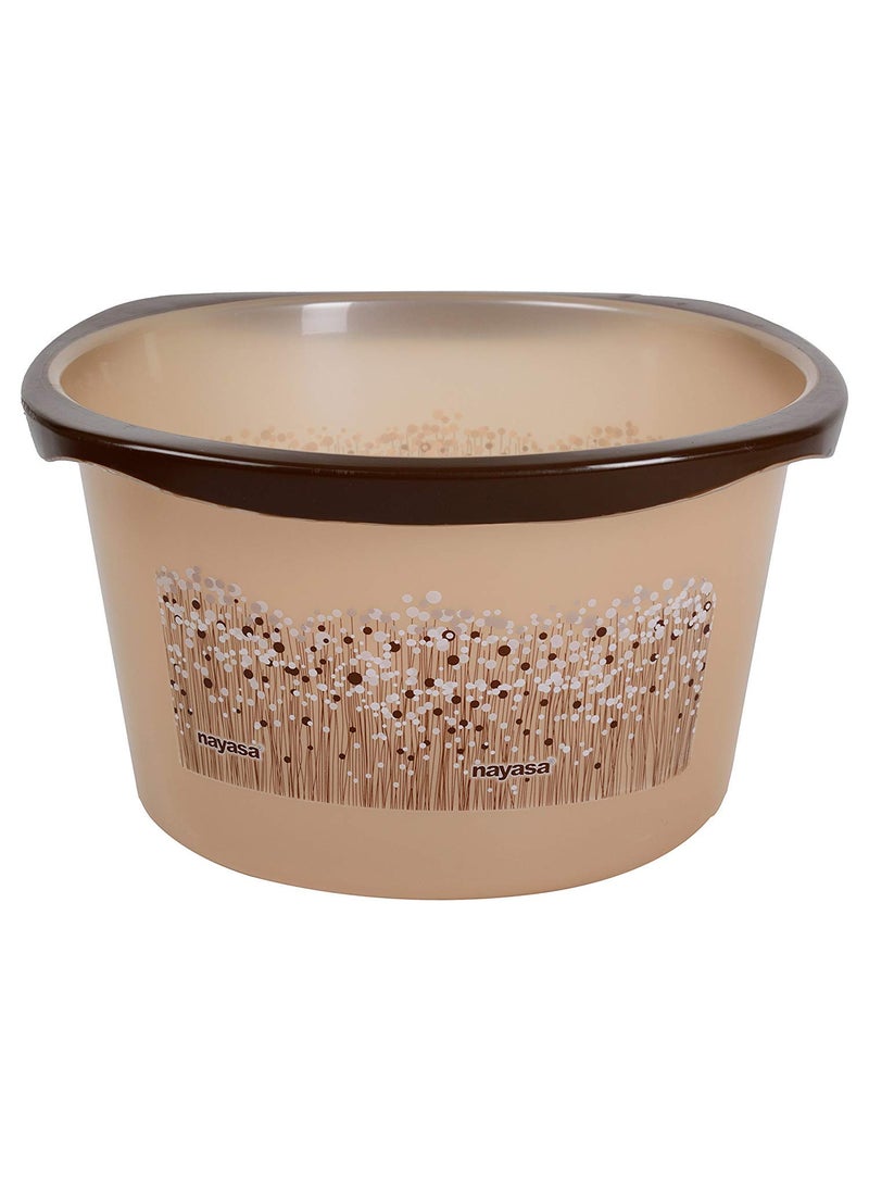 NAYASA Nayasa Plastic Square DLX Bathroom Set - 6 Pcs Set -Big - Brown  - Image 5