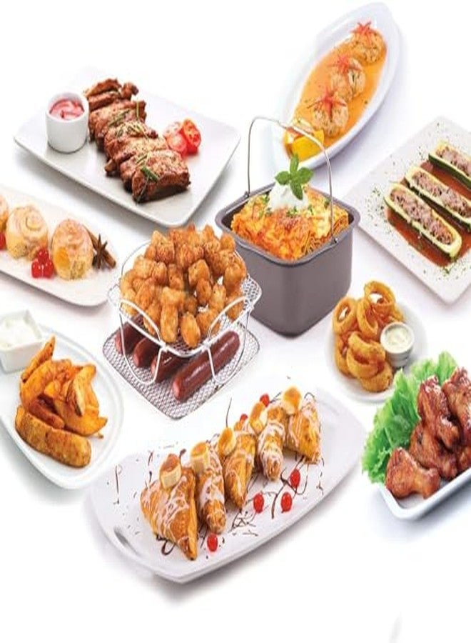 نيو ويف طقم ملحقات طهي نوويف لقلاية بريو الهوائية، قطعتان، رف قابل للعكس وصينية خبز، متوافق مع قلايات بريو الهوائية سعة 3 كوارت أو أكبر - Image 2