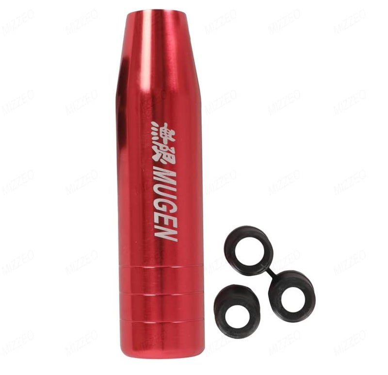 MIZZEO Gear Shift Knob (Design – Mugen Small - Red) with 3 Adapter Compatible with Mahindra Thar (2020) - Image 2