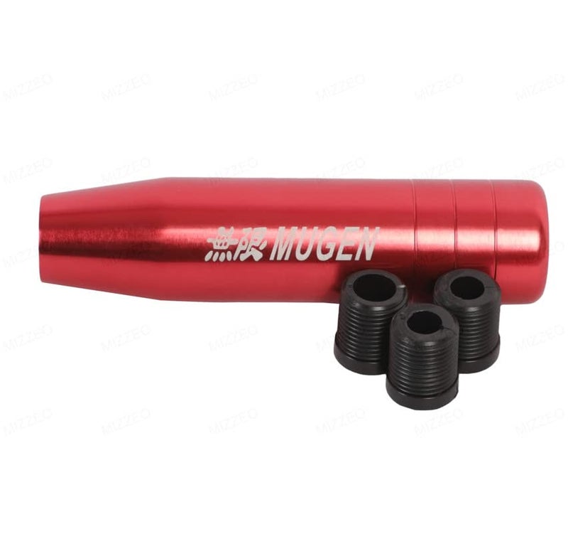 MIZZEO Gear Shift Knob (Design – Mugen Small - Red) with 3 Adapter Compatible with Mahindra Thar (2020) - Image 3