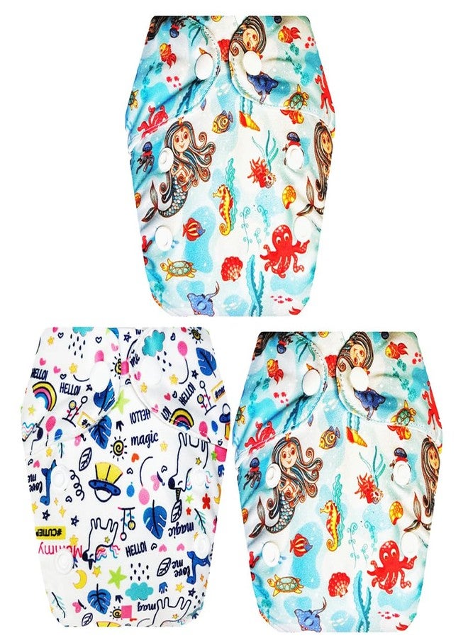 Dumbledo Premium Newborn Cloth Diaper with Integrated Soaker (Pack of 3) | Dry Feel and Comfortable | Breathable | Quick Dry | Worry-Free Diapering | 0 - 4 Months | Unisex Baby - Image 1