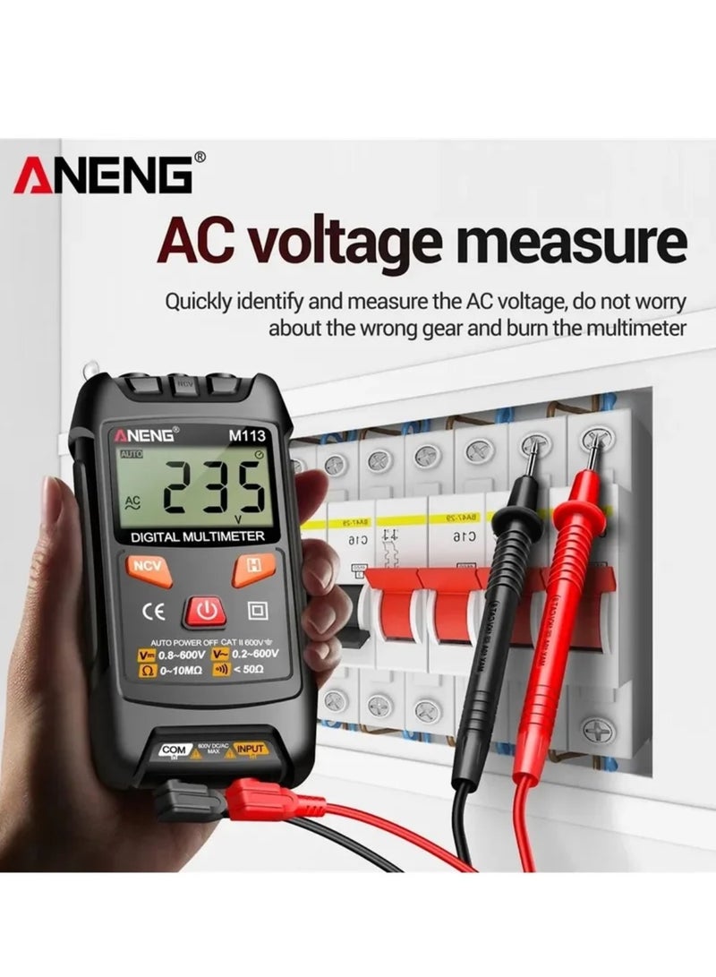ANENG M113 Mini Digital Multimeter AC/DC Voltage Meter 1999 Counts Multimetro Ohm NCV Electricity Tools Measuring Instruments  - Image 2