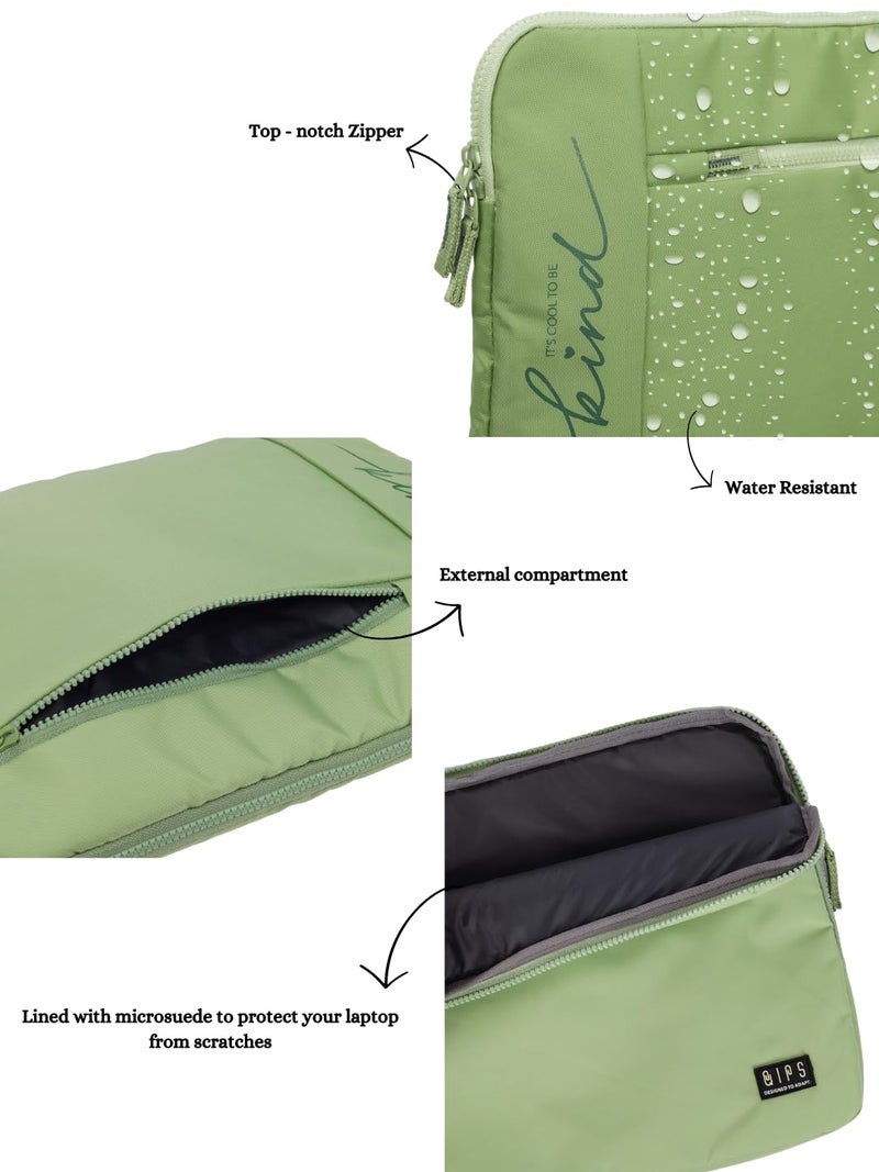 QIPS 14.5" inch Laptop Sleeve Cover Slim and Water Resistant for MAC/Dell/HP/Asus/Lenovo/Acer (Sea Green). - Image 4