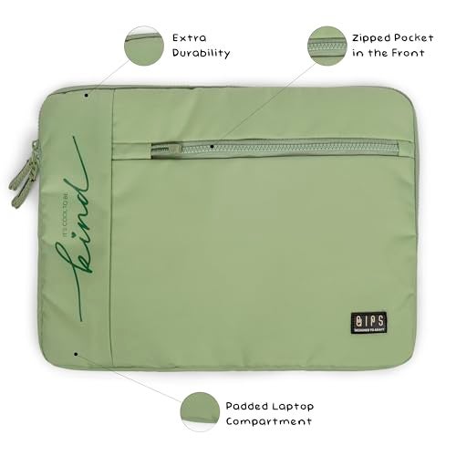 QIPS 14.5" inch Laptop Sleeve Cover Slim and Water Resistant for MAC/Dell/HP/Asus/Lenovo/Acer (Sea Green). - Image 3