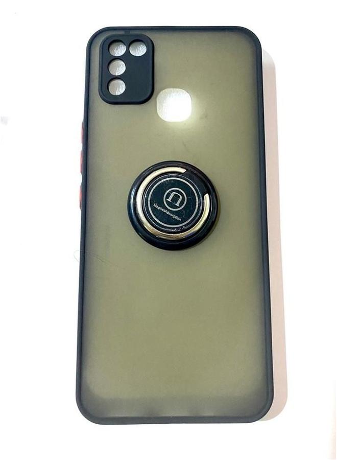 Protective Case Cover For Infinix Smart 5 With Magnetic Ring Holder Black