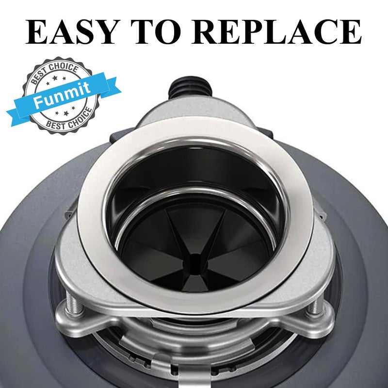 3 3/8 بوصة واقيات رذاذ التخلص من القمامة، حاجز Qcb-Am بديل لسلسلة Insinkerator Evolution Series، مقابس تصريف هادئة قابلة للإزالة، ملحقات التخلص من القمامة باللون الأسود - Image 3