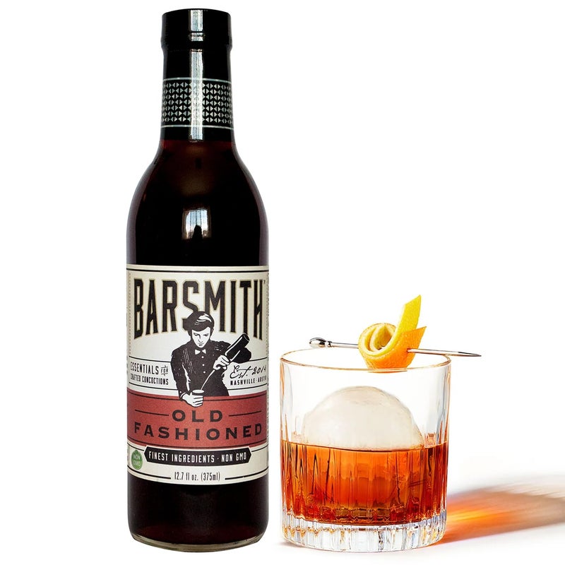 Barsmith Old Fashioned Mix - Classic Whiskey Drink Mixer w/Sweetness, Cherry, Citrus & Bitters - Premium Non-GMO Drink Mixer - Perfect for Bourbon Cocktails & Home Bars - 12.7 oz Bottle (Pack of 1) - Image 1