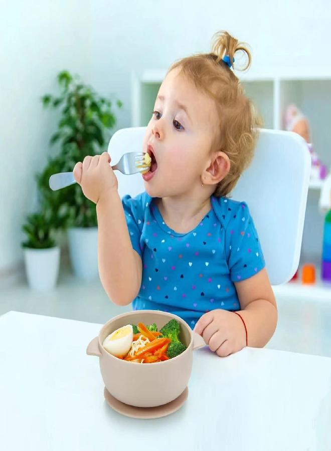 PandaEar PandaEar 3 Pack Baby Bowls with Suction| Stay Put Silicone Food Bowl for Babies Kids Toddlers Infants| Food Grade Soft Safe BPA-Free Silicone (Multi-Color) - Image 2