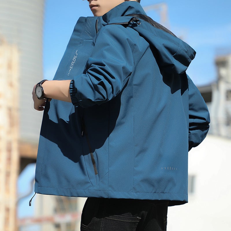 Men'S 3-In-1 Casual Waterproof Sports Versatile Jacket Baseball Jacket - Image 4