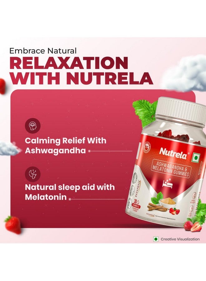 Nutrela Ashwagandha & Melatonin Sleep Gummies for Men & Women | 30 Strawberry-Flavored Gummies - Pack of 2 | Supports Restful Sleep & Stress Relief - Image 3