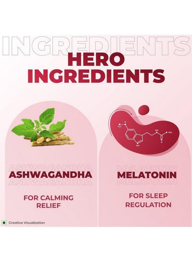 Nutrela Ashwagandha & Melatonin Sleep Gummies for Men & Women | 30 Strawberry-Flavored Gummies - Pack of 2 | Supports Restful Sleep & Stress Relief - Image 5
