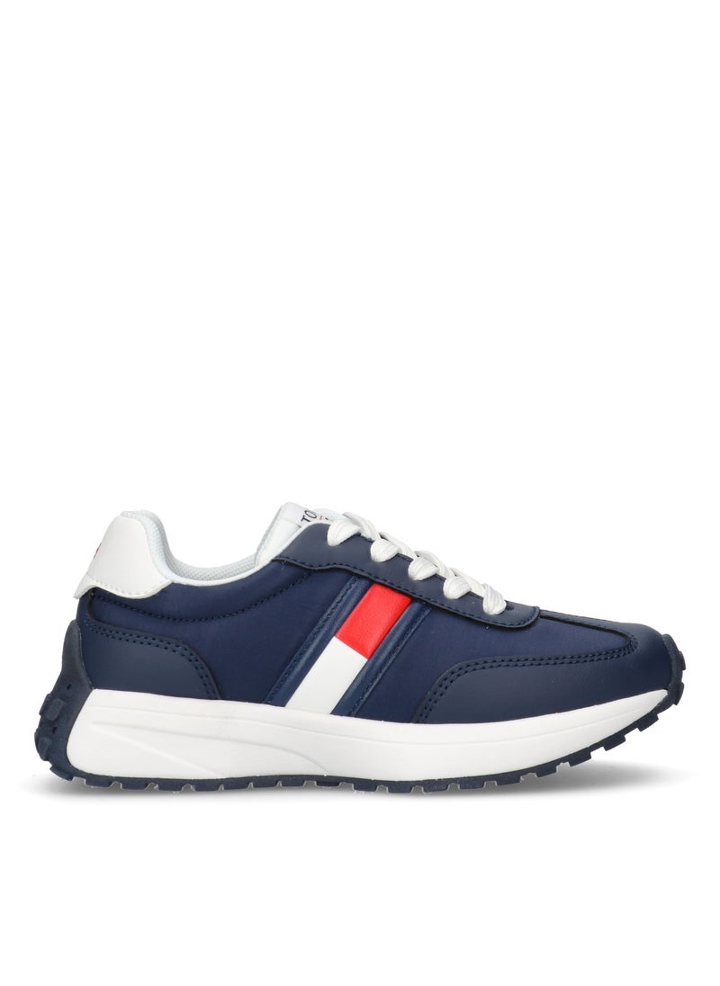 TOMMY HILFIGER - Kids Lace Up Low Top Sneakers - Image 1