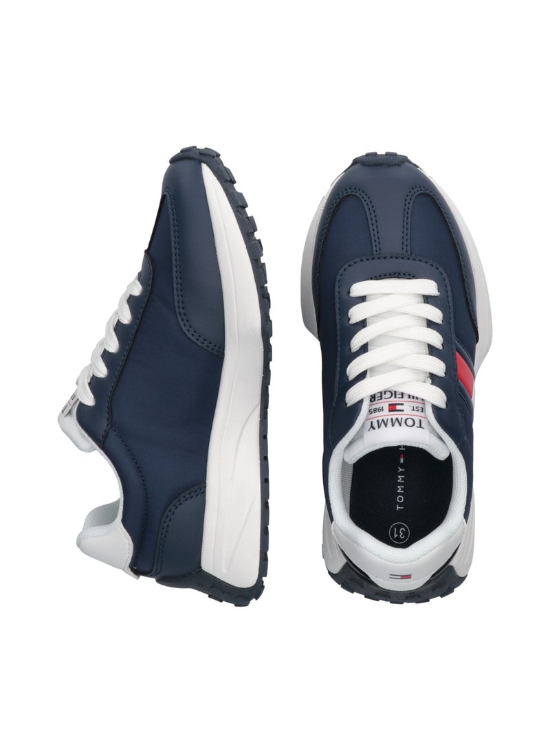 TOMMY HILFIGER - Kids Lace Up Low Top Sneakers - Image 1