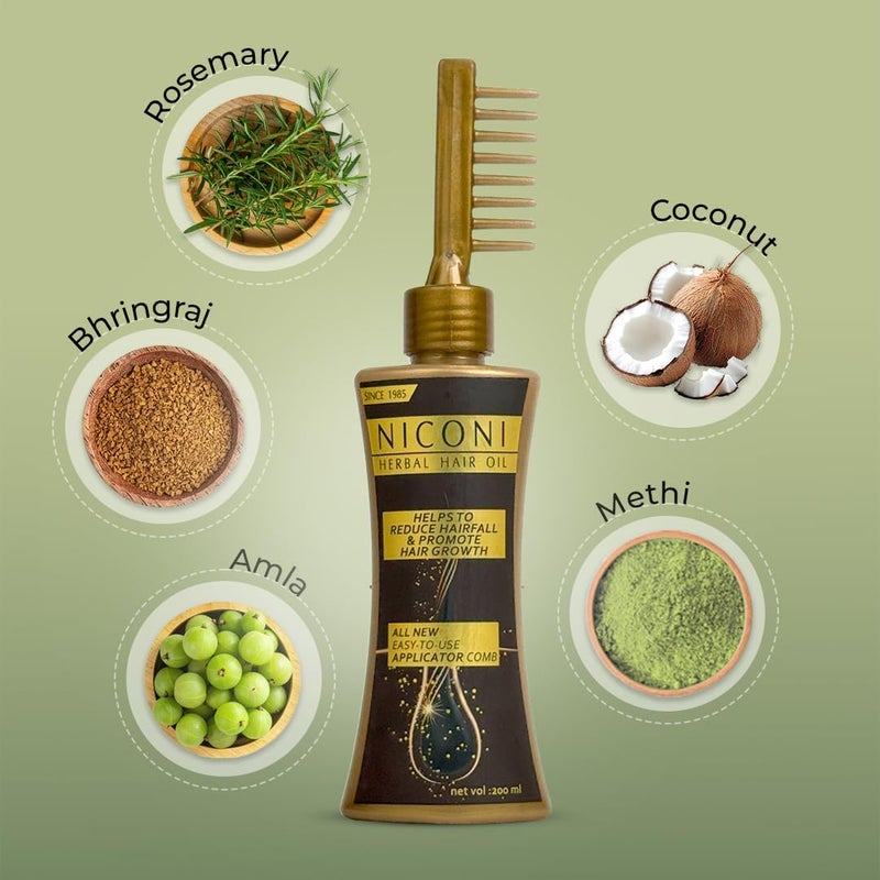 NICONI Herbal Hair Oil 200ml - Image 4