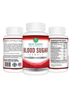 Best Earth Naturals Blood Sugar Formula Advanced Support with Cinnamon, Chromium, Banaba, Guggul, Gymnema, and More 60 Count  - Image 2
