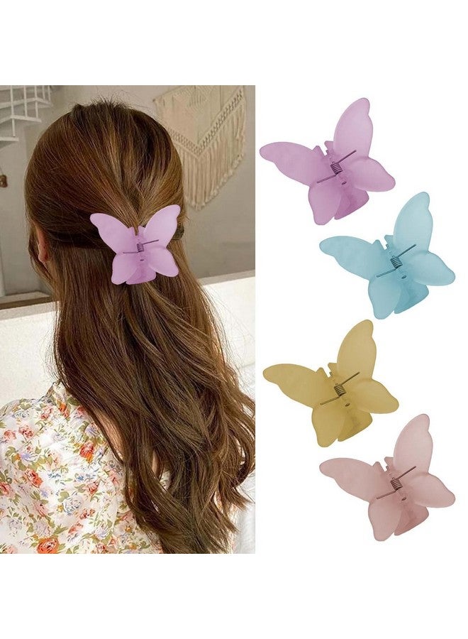 AUTOWRAP Butterfly Small Claw Clips for Thin Hair 4 Pack 1.6" Medium Matte Non-slip Short Hair Accessories for Women and Girls - Image 2