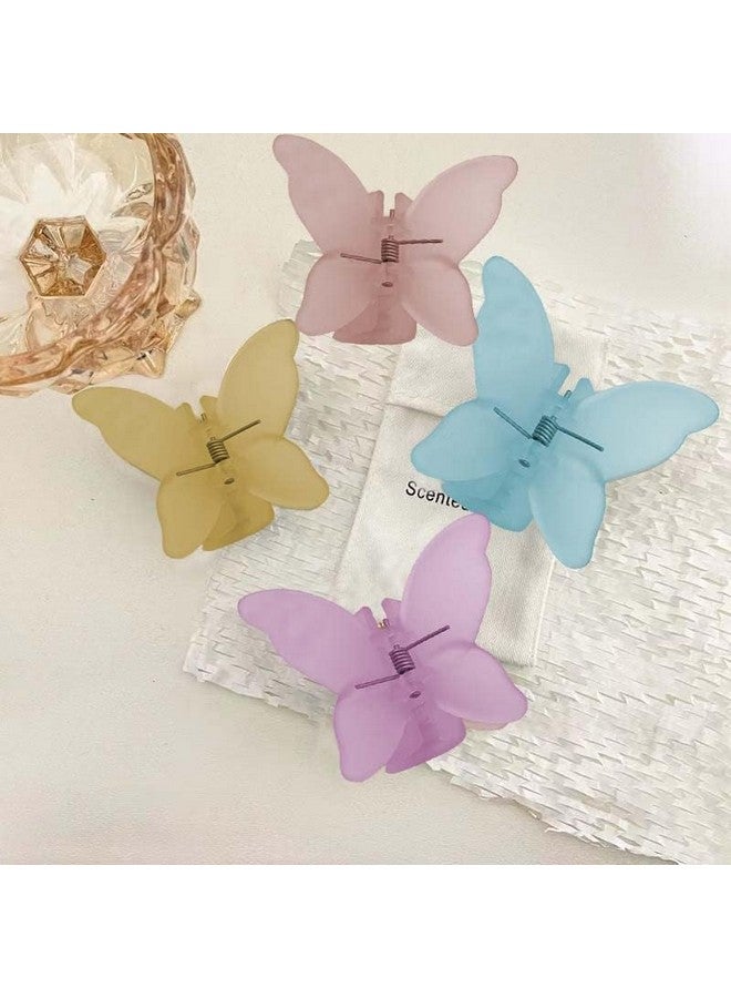 AUTOWRAP Butterfly Small Claw Clips for Thin Hair 4 Pack 1.6" Medium Matte Non-slip Short Hair Accessories for Women and Girls - Image 5