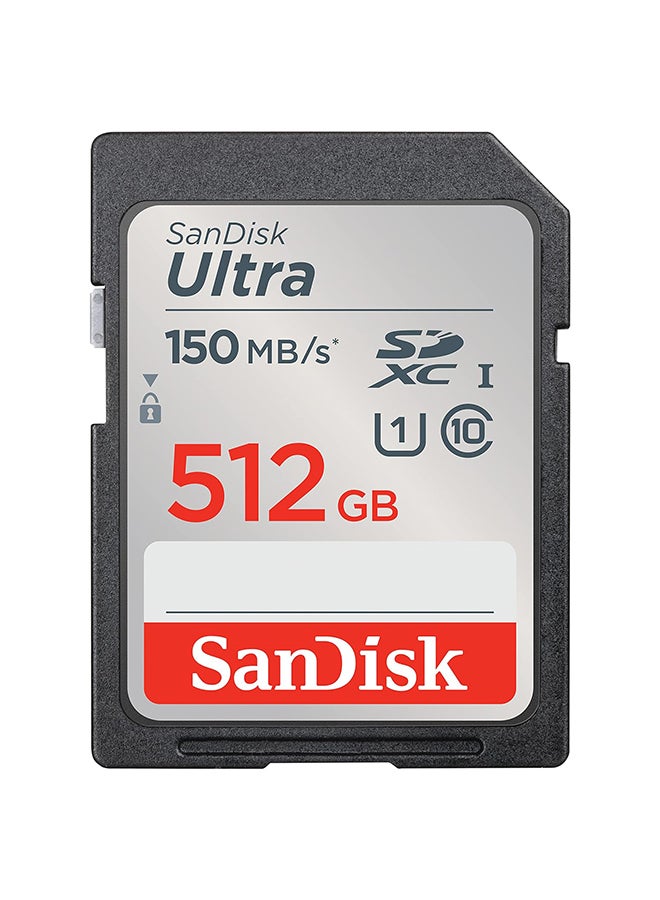 sandisk 512GB Ultra SDXC UHS-I Memory Card - Up to 150MB/s, C10, U1, Full HD, SD Card - SDSDUNC-512G-GN6IN - Image 1