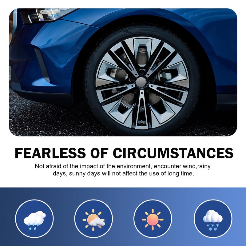 Ferianl 4 PCS Car Wheel Center Caps, 60MM/2.36In OD 56MM/2.2In ID, ABS Snap-in Vehicle Rim Hub Caps, Anti-Falling Rust-Proof Wheel Hub Decoration, Universal for SUV Sedan Truck(Silver) - Image 4