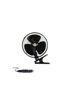 6-inch Black Fan With Clip And Operating Button. It Works On A 12-volt Car Lighter - pzsku/Z18F31525E400A159781FZ/45/_/1739186626/46b76496-333a-4da3-8f4a-3c55c3bb438e