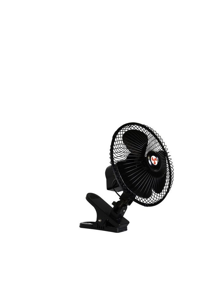 6-inch Black Fan With Clip And Operating Button. It Works On A 12-volt Car Lighter - Image 2