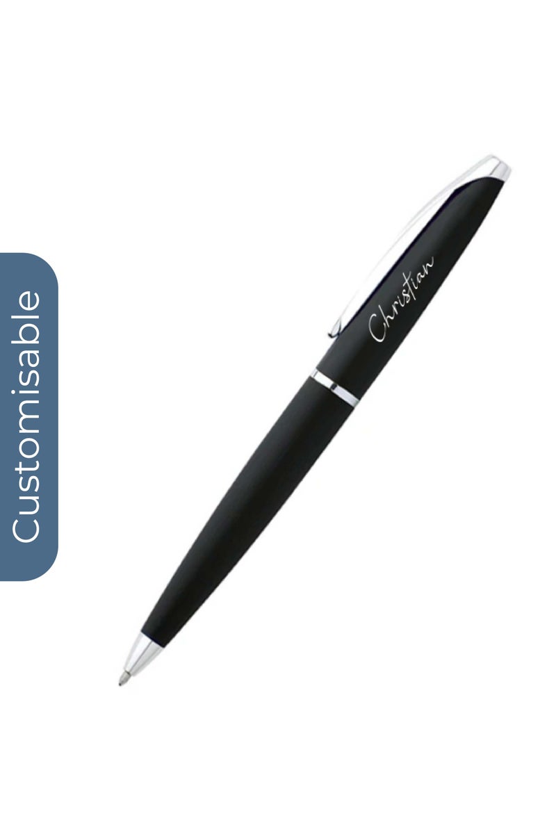 Cross Personalised Cross ATX® Basalt Black with Polished Chrome Appointments Ballpoint Pen - Image 1