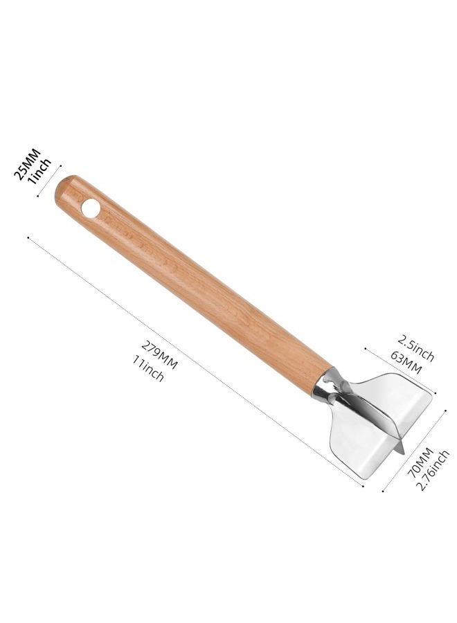 ANZIUS Stainless Steel Meat Chopper, Stainless Steel Meat Masher, 11 Inch, Ground Beef Chopper Tool, Metal Meat Masher, Ground Meat Smasher, Hamburger Smasher Tool - Image 2