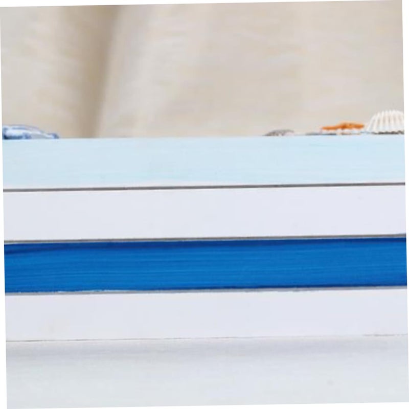 Coastal Style Wooden Tissue Box Mediterranean Decorative Storage Box Rustic Desktop Tissue Holder - Image 5