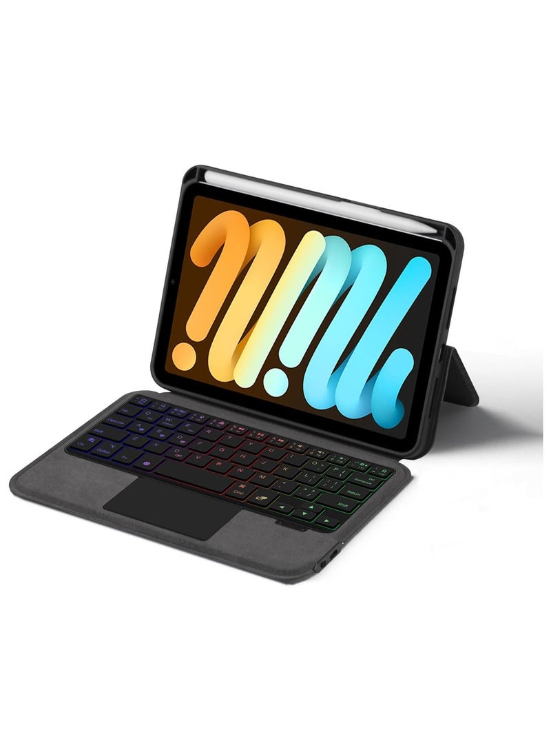Integrated Touch Keyboard Case for iPad mini 7 A17 Pro, iPad mini 7th/6th Generation (2024/2021), and Magic Backlit Bluetooth Keyboard Case - Image 3